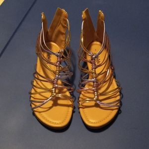 Fabkids metalic gladiator sandals